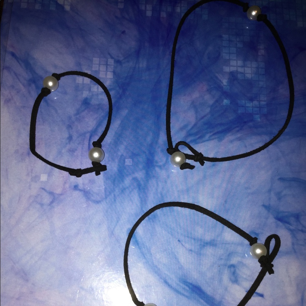 SET OF 3 choker, bracket, anklet